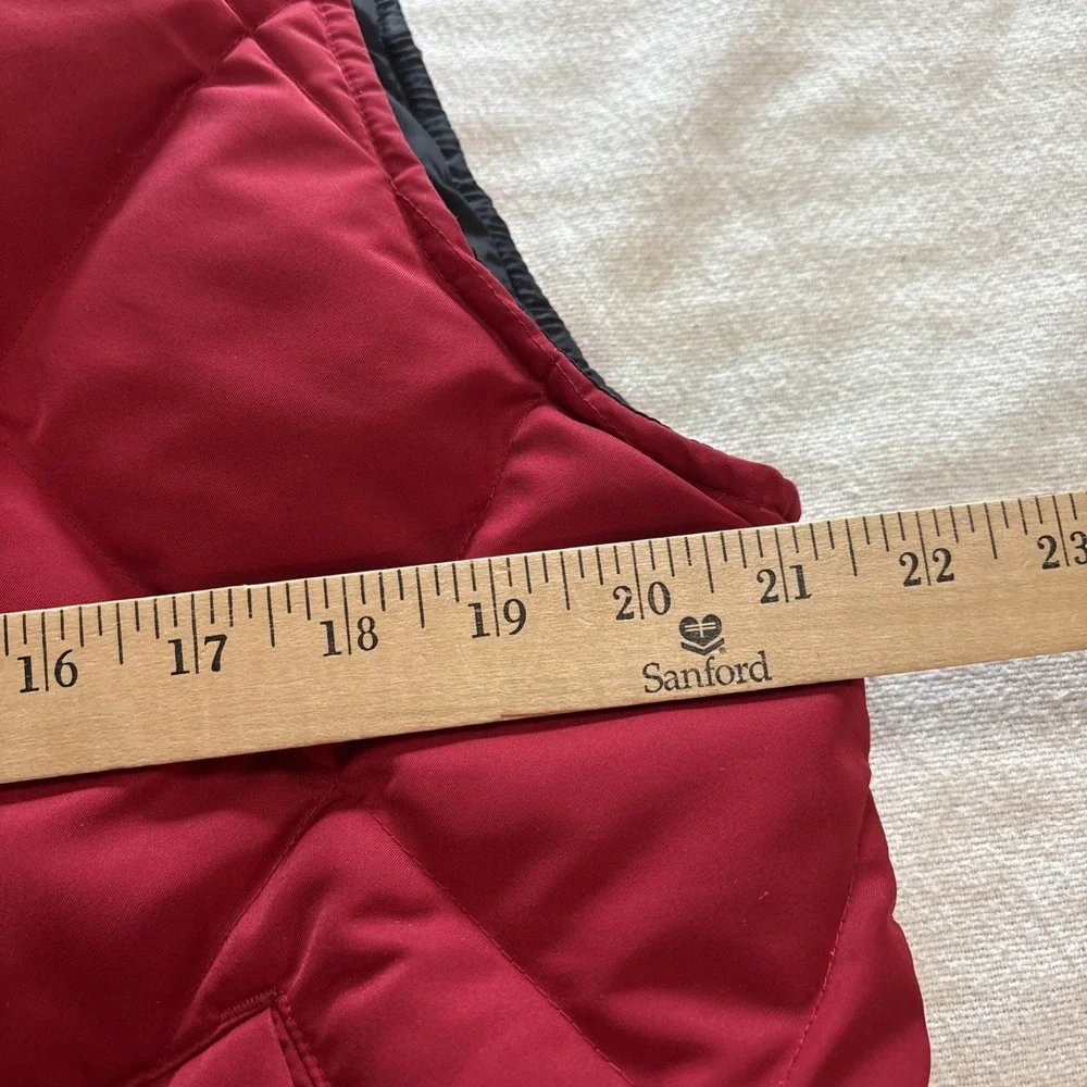 Vintage Eddie Bauer Vest‎ Women's Size S/P Red Puffer Goose Down Full Zip